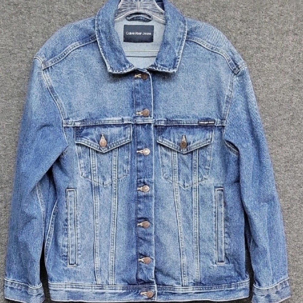 Calvin Klein Blue Lightweight Denim Jacket Size: Youth Large